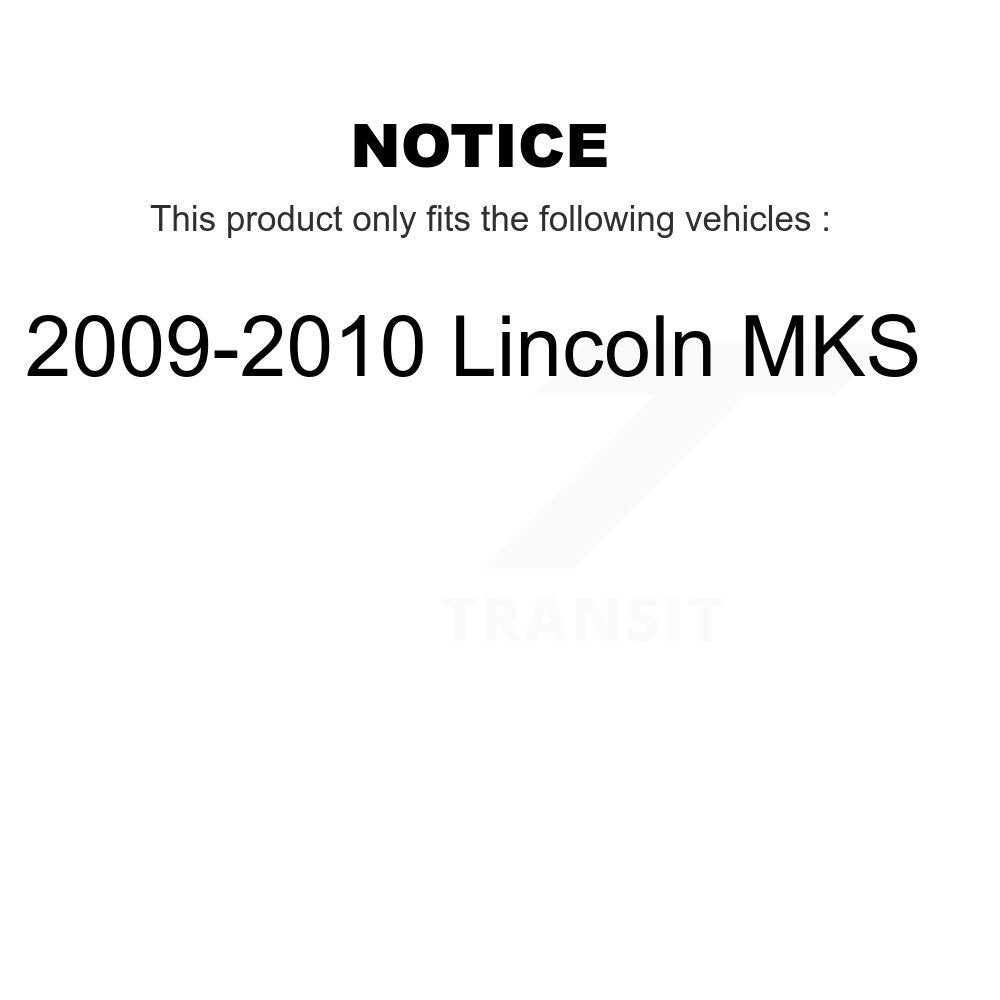Front Rear Ceramic Brake Pads Kit For 2009-2010 Lincoln MKS