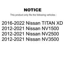 Load image into Gallery viewer, Front Rear Ceramic Brake Pads Kit For Nissan NV2500 TITAN XD NV3500 NV1500