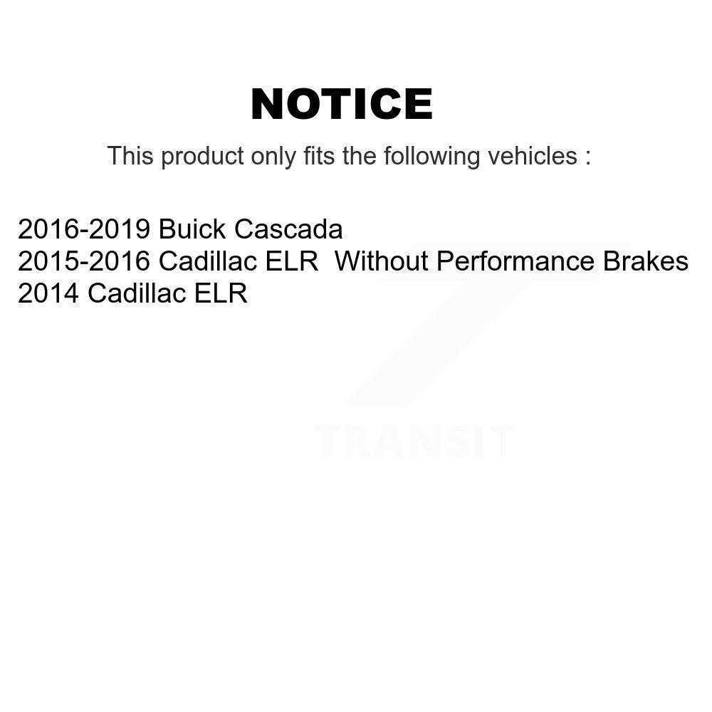 Front Rear Ceramic Brake Pads Kit For Buick Cascada Cadillac ELR