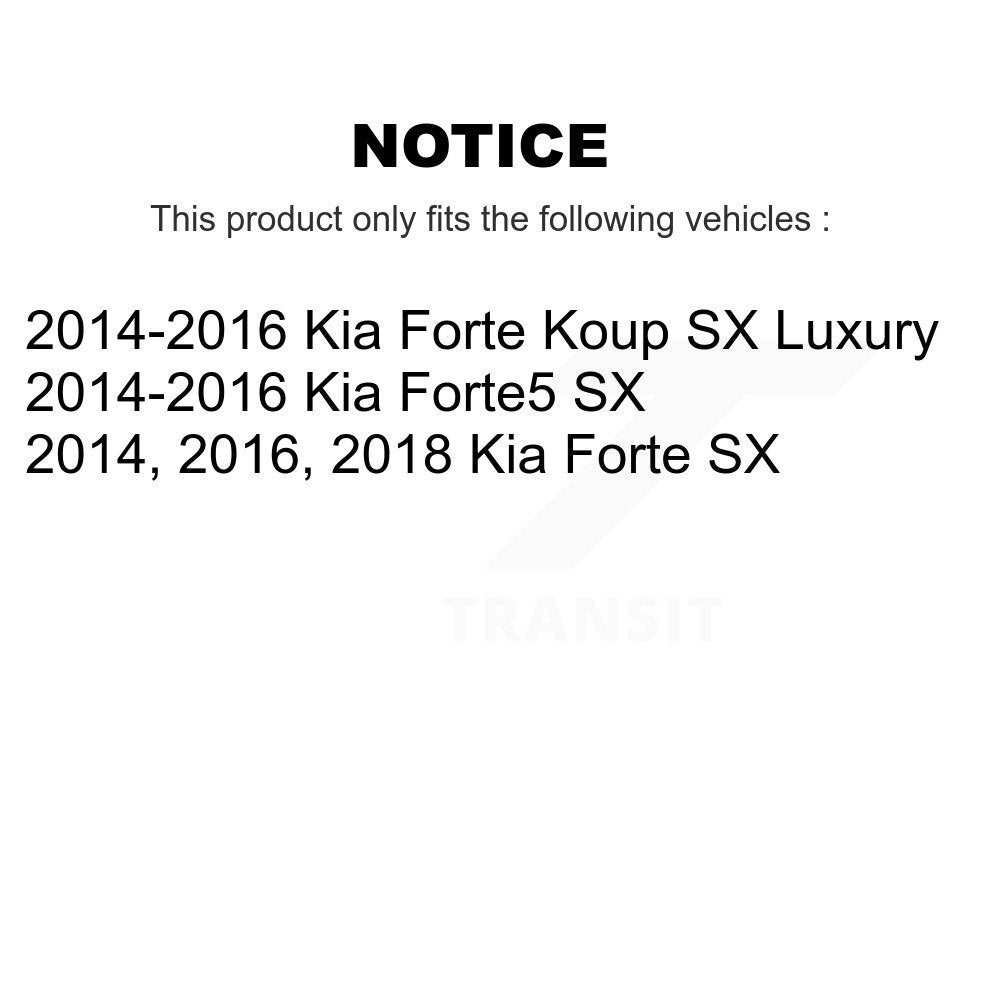 Front Rear Ceramic Brake Pads Kit For Kia Forte Forte5 Koup