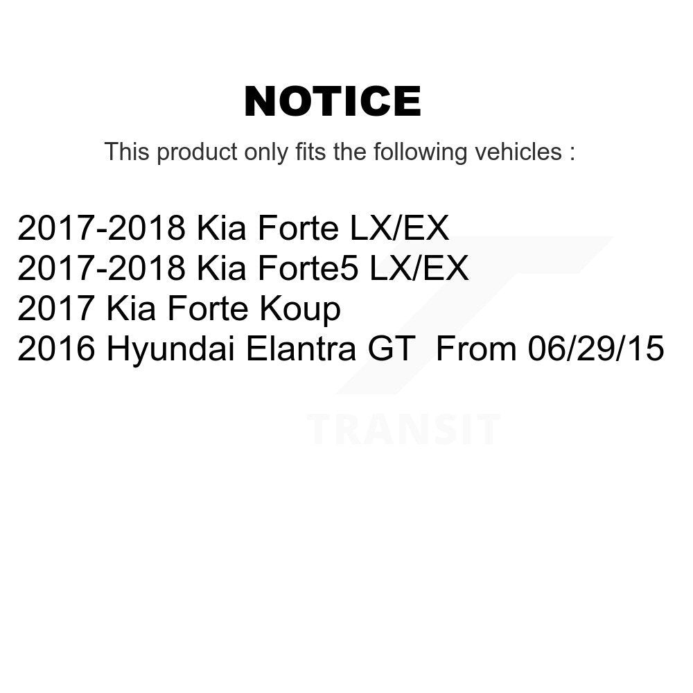 Front Rear Ceramic Brake Pads Kit For Kia Forte Hyundai Elantra GT Forte5 Koup