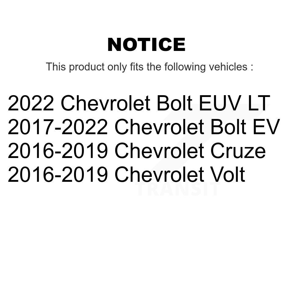 Front Rear Ceramic Brake Pads Kit For Chevrolet Cruze Volt Bolt EV EUV