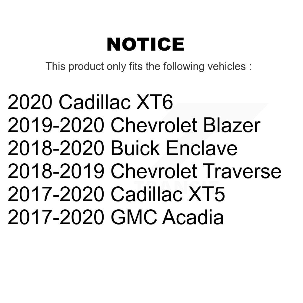 Front Rear Ceramic Brake Pads Kit For Chevrolet Traverse GMC Acadia Cadillac XT5