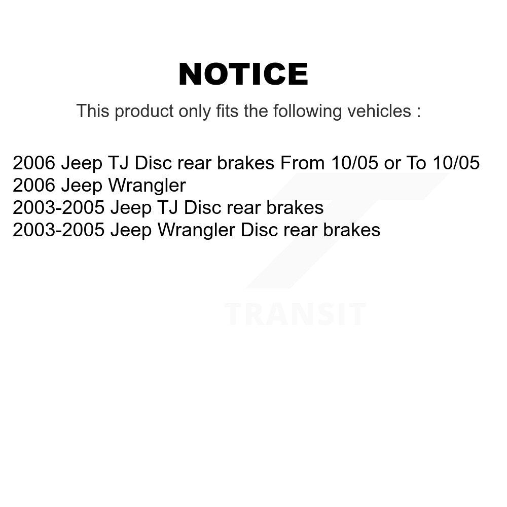 Front Rear Ceramic Brake Pads Kit For Jeep Wrangler TJ