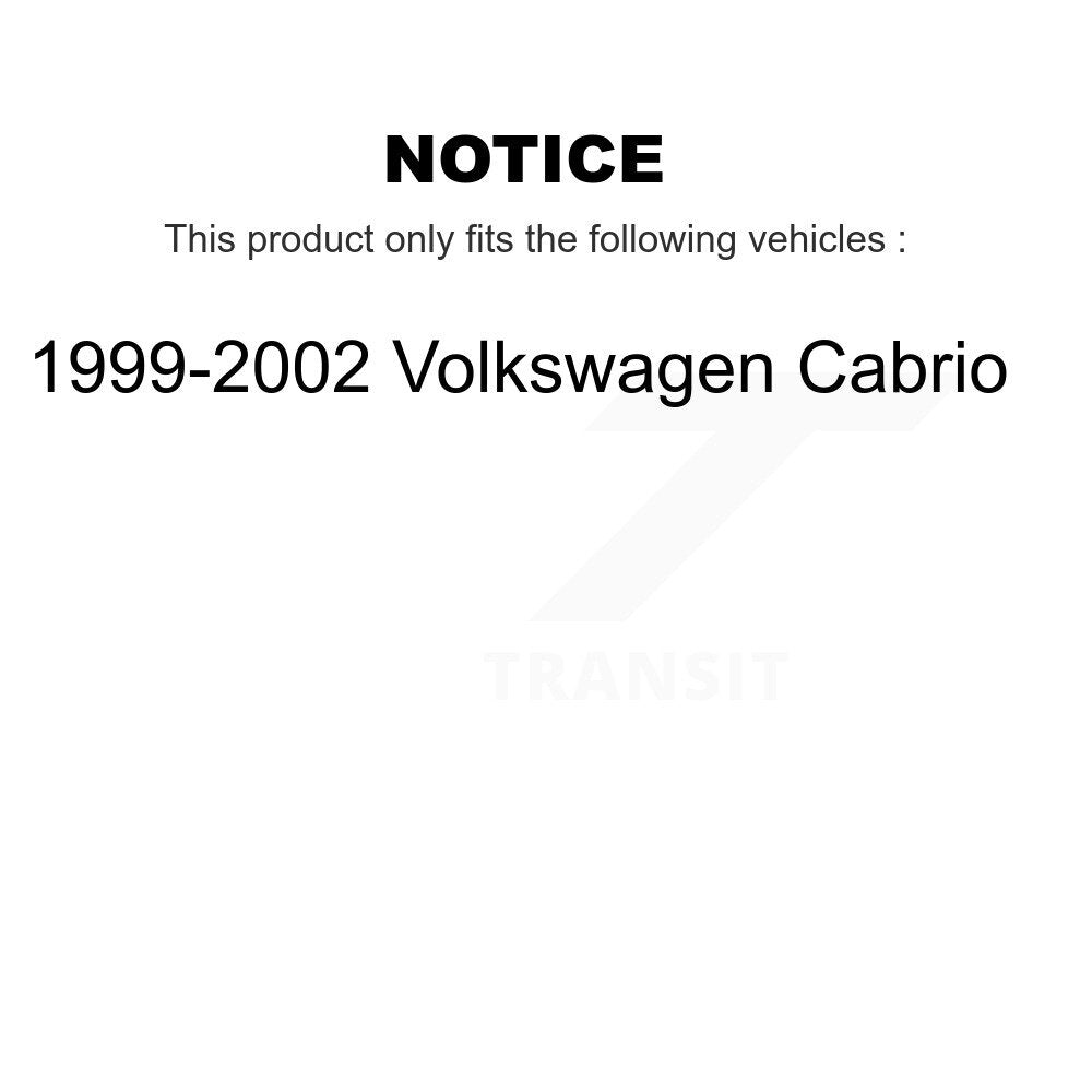 Front Rear Ceramic Brake Pads Kit For 1999-2002 Volkswagen Cabrio