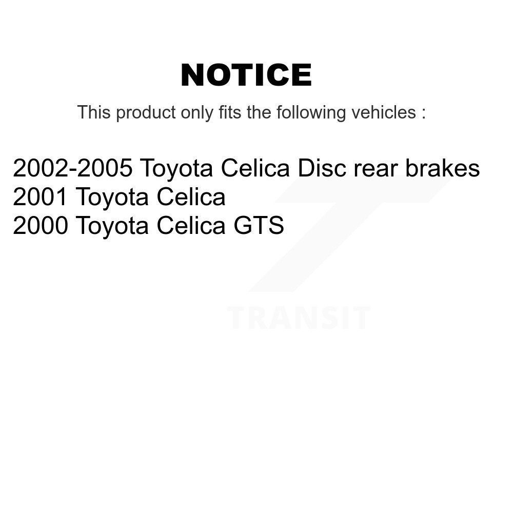 Front Rear Ceramic Brake Pads Kit For Toyota Celica