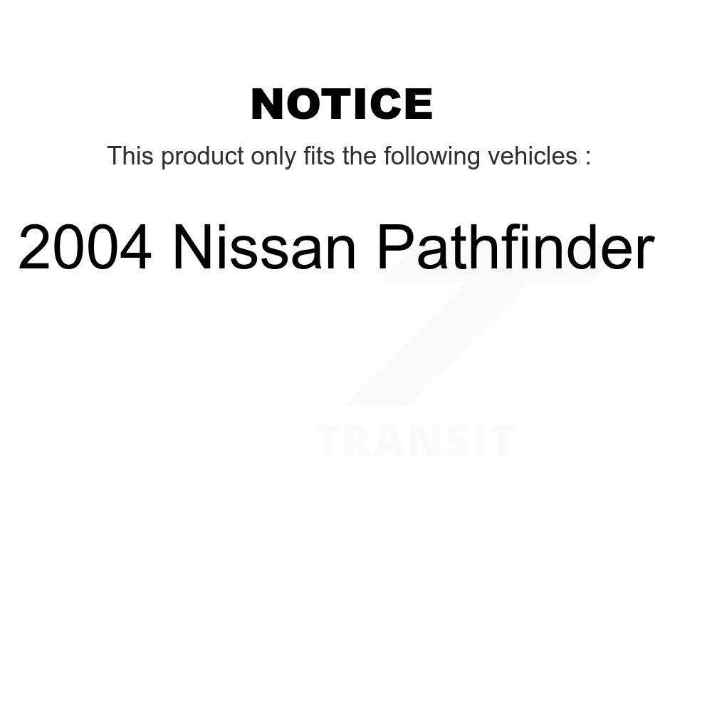 Front Rear Ceramic Brake Pads Kit For 2004 Nissan Pathfinder