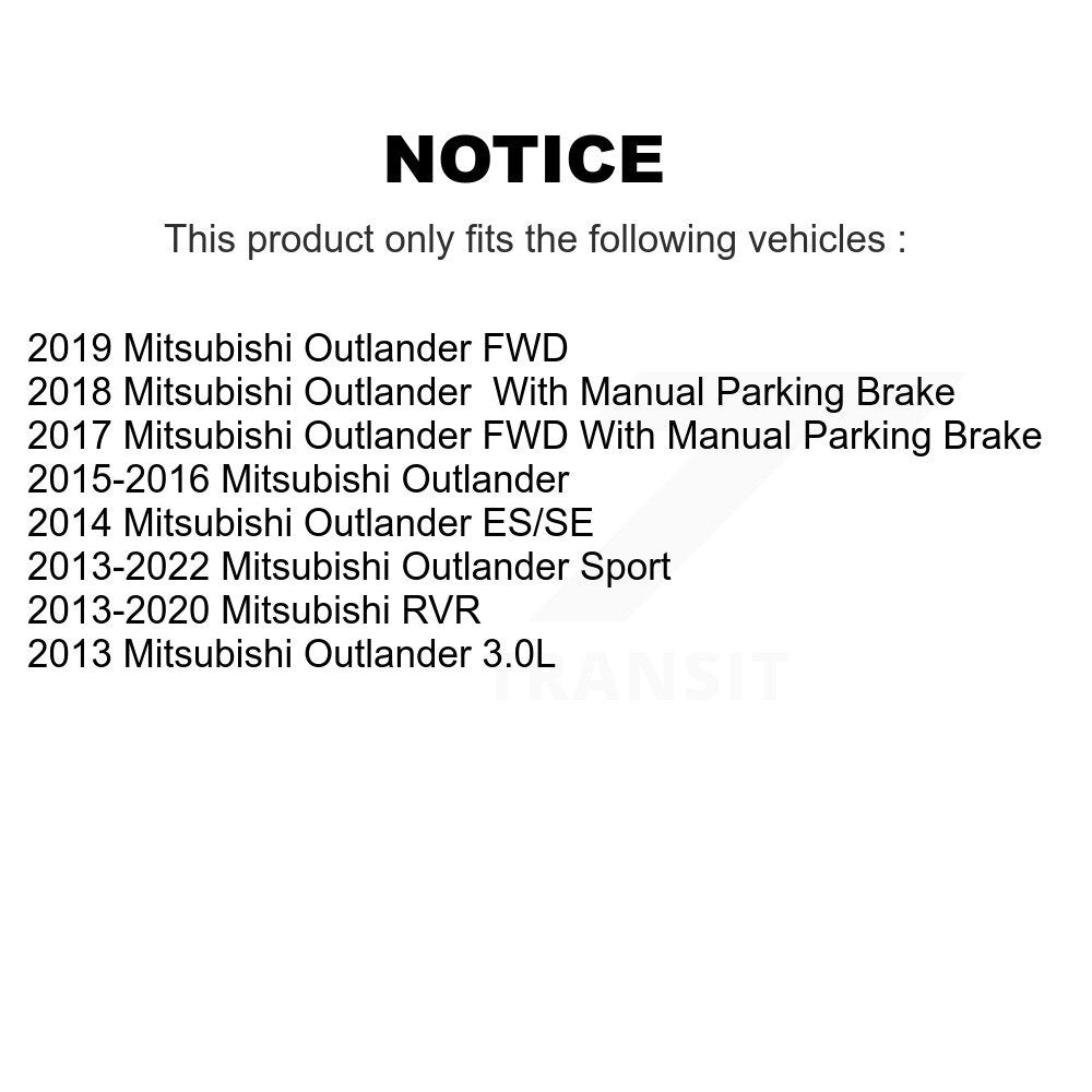 Front Rear Ceramic Brake Pads Kit For Mitsubishi Outlander Sport RVR