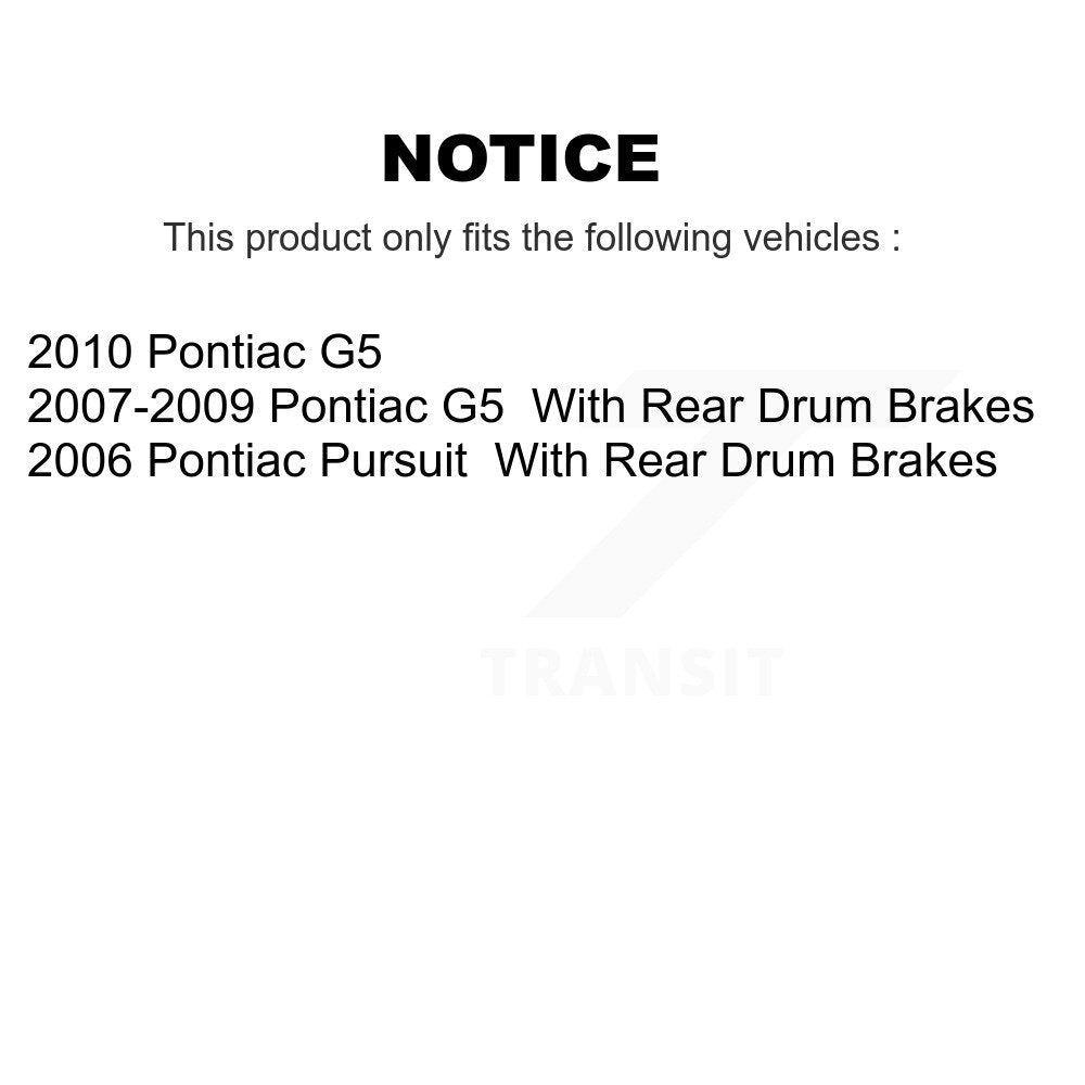 Front Rear Ceramic Brake Pads Kit For Pontiac G5 Pursuit