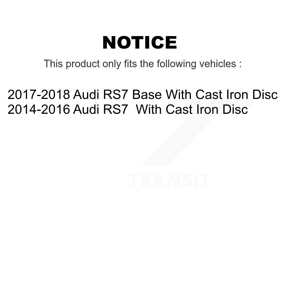 Front Rear Ceramic Brake Pads Kit For Audi RS7