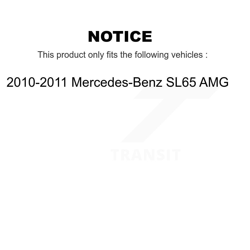 Front Rear Ceramic Brake Pads Kit For 2010-2011 Mercedes-Benz SL65 AMG