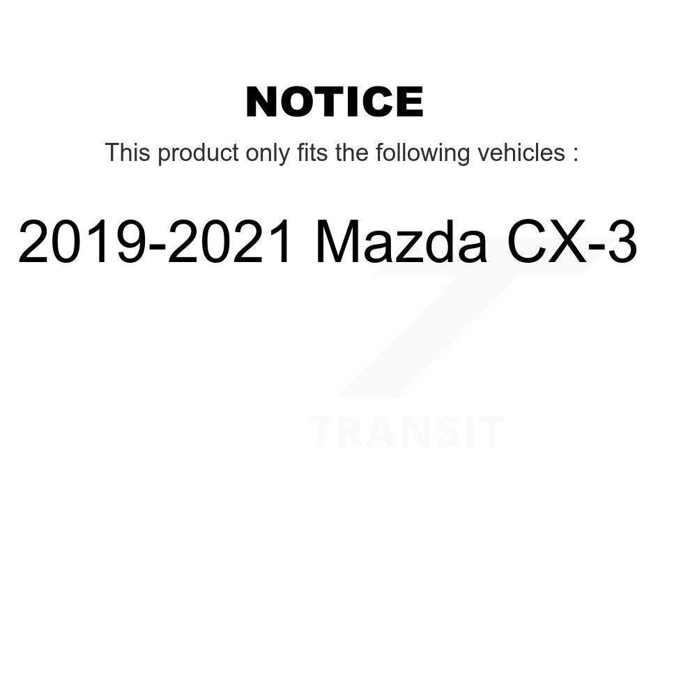 Front Rear Ceramic Brake Pads Kit For 2019-2021 Mazda CX-3