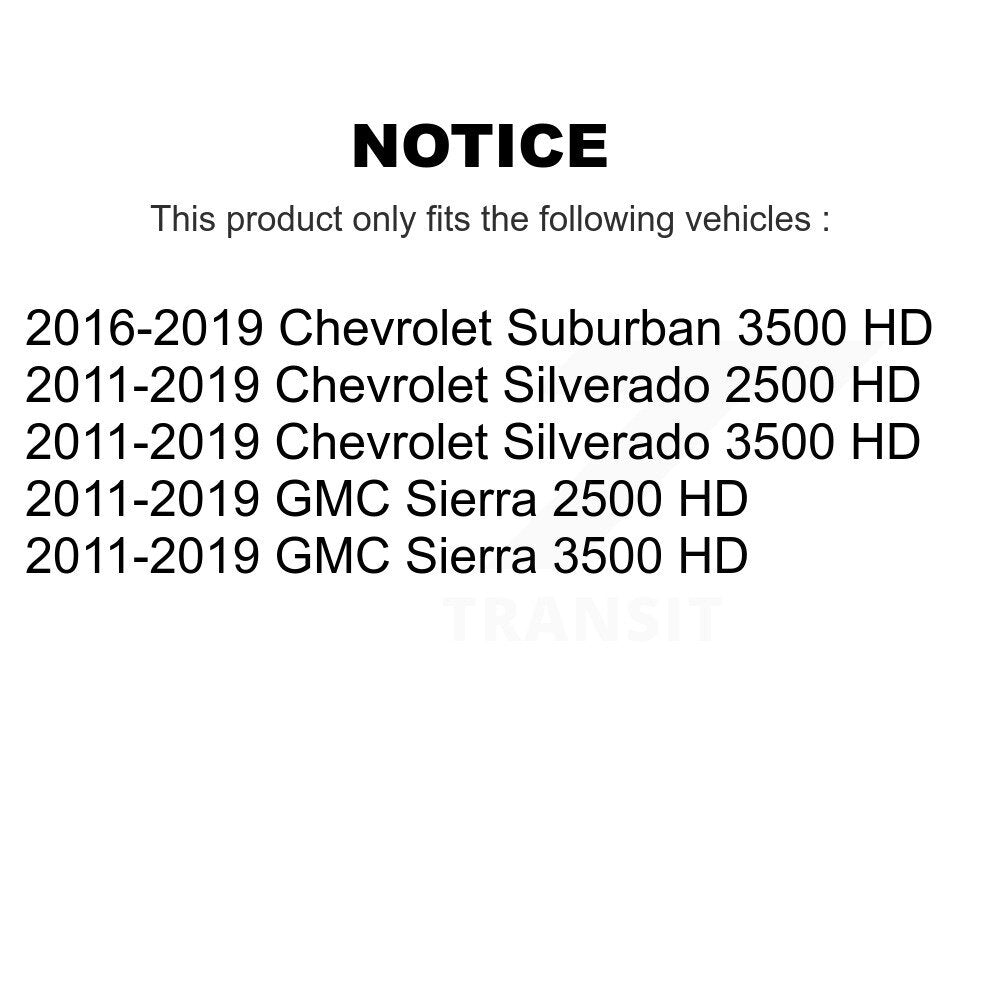 Front Rear Ceramic Brake Pad Kit For Chevrolet Silverado 2500 HD GMC Sierra 3500