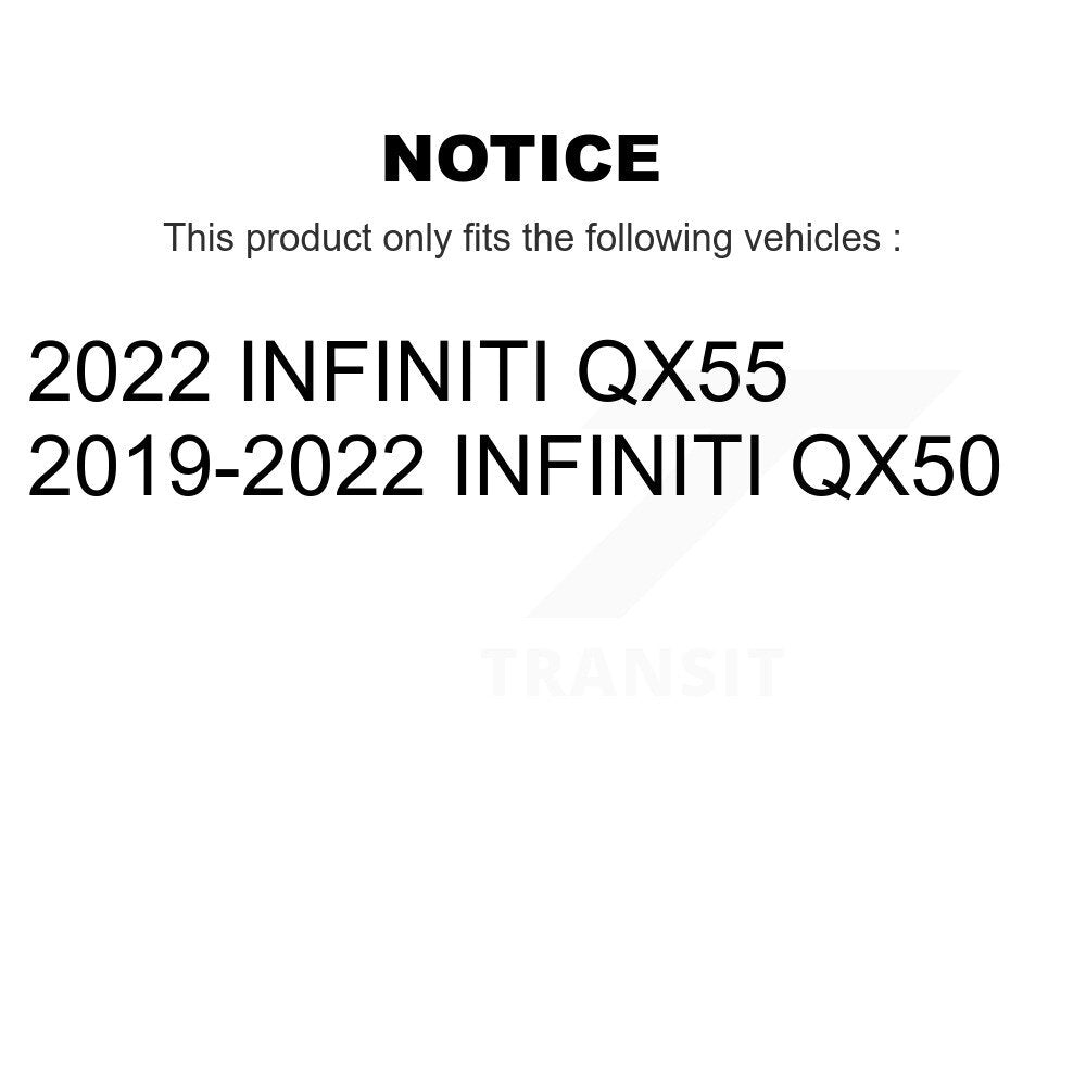 Front Rear Ceramic Brake Pads Kit For INFINITI QX50 QX55