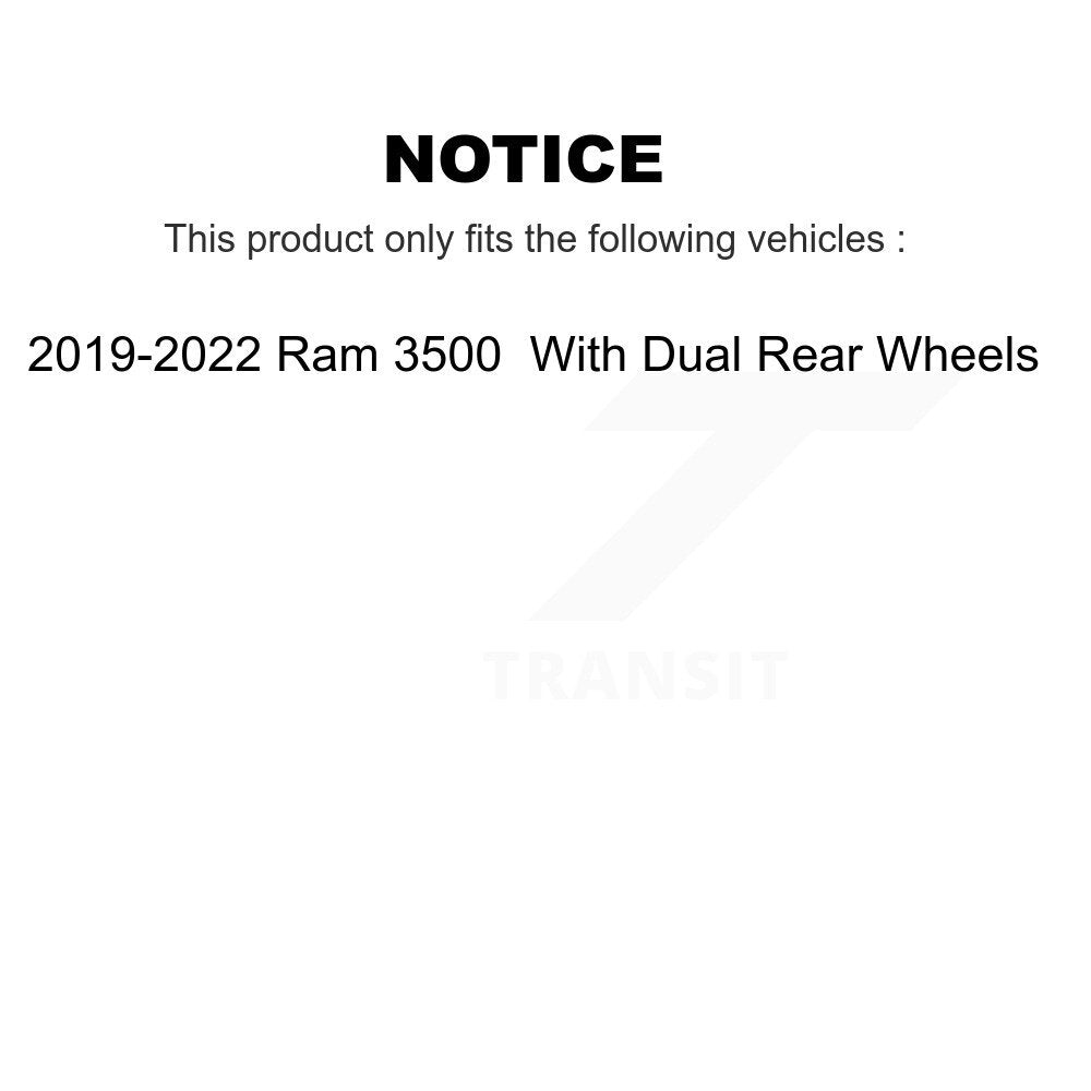 Front Rear Ceramic Brake Pads Kit For 2019-2022 Ram 3500 With Dual Wheels