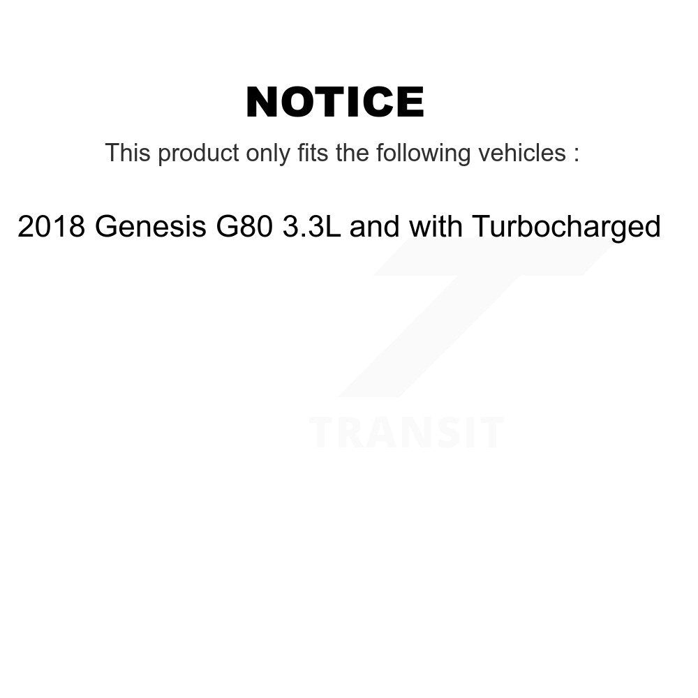 Front Rear Ceramic Brake Pads Kit For 2018 Genesis G80 3.3L with Turbocharged