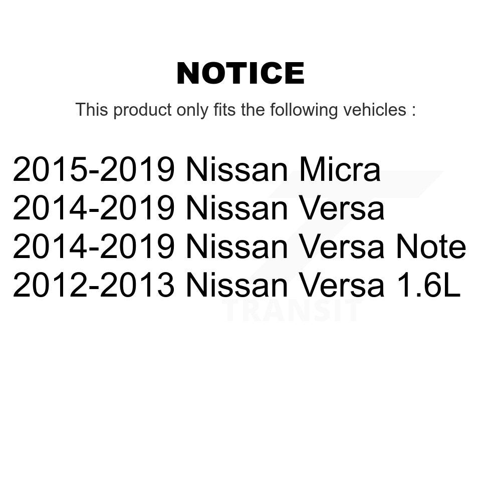 Front Rear Ceramic Brake Pads And Drum Shoes Kit For Nissan Versa Note Micra