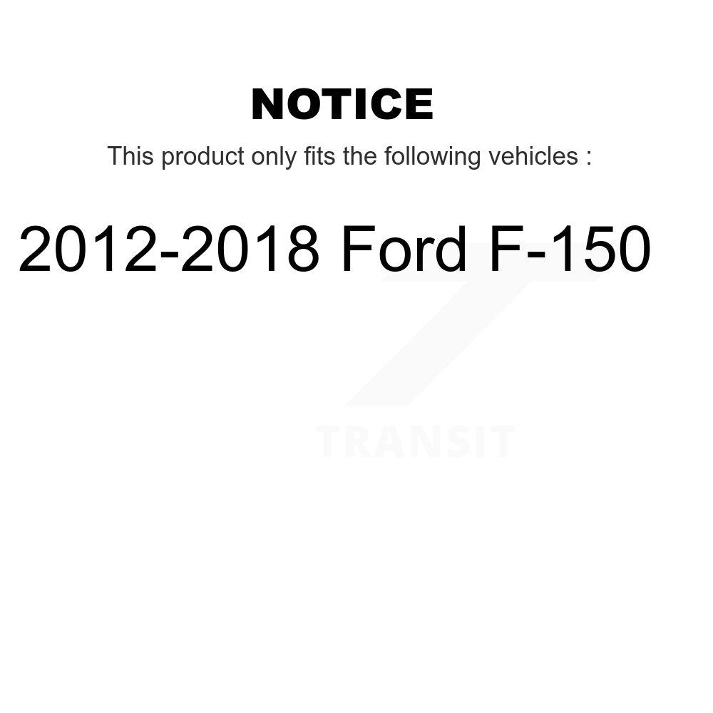 Front Rear Ceramic Brake Pads And Parking Shoe Kit For 2012-2018 Ford F-150