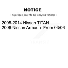 Load image into Gallery viewer, Front Rear Ceramic Brake Pads And Parking Shoes Kit For Nissan Titan Armada