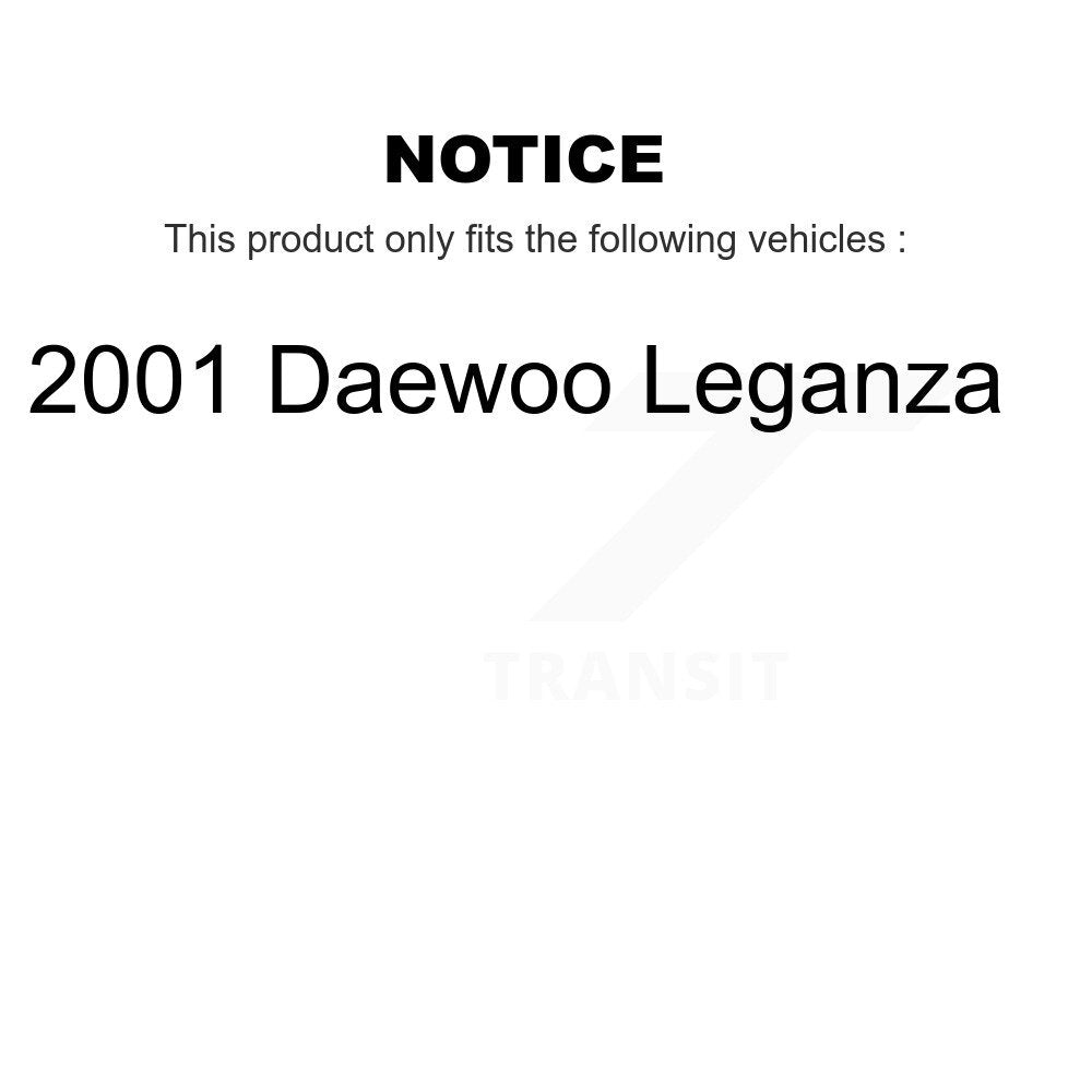 Front Rear Ceramic Brake Pads And Parking Shoes Kit For 2001 Daewoo Leganza