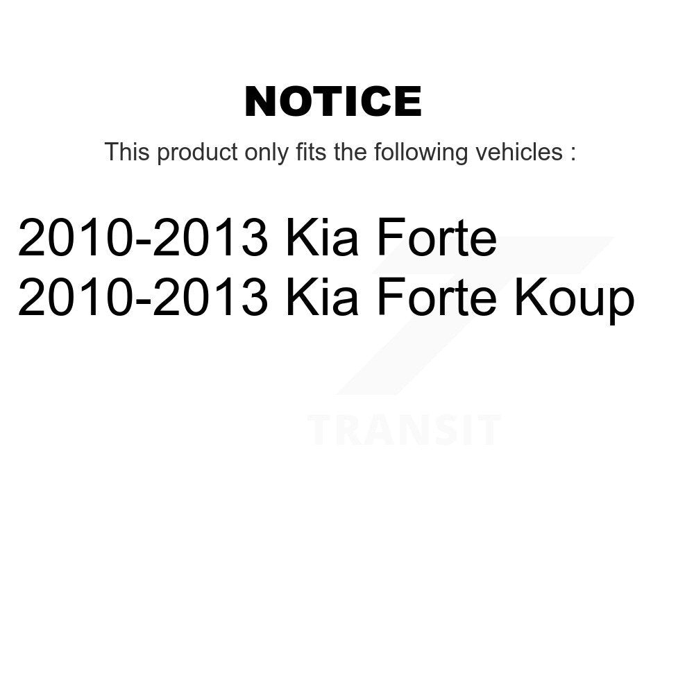 Front Rear Ceramic Brake Pads Parking Shoe Kit For 2010-2013 Kia Forte Koup