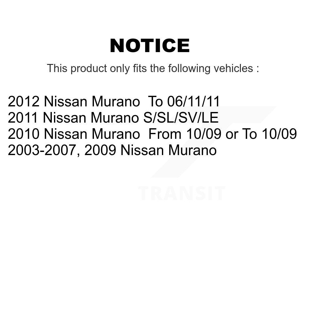 Front Rear Ceramic Brake Pads And Parking Shoes Kit For Nissan Murano