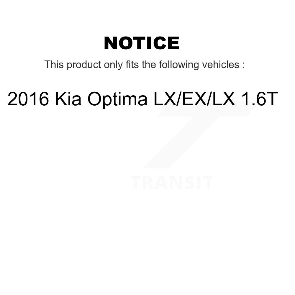 Front Rear Ceramic Brake Pads Parking Shoe Kit For 2016 Kia Optima LX EX 1.6T