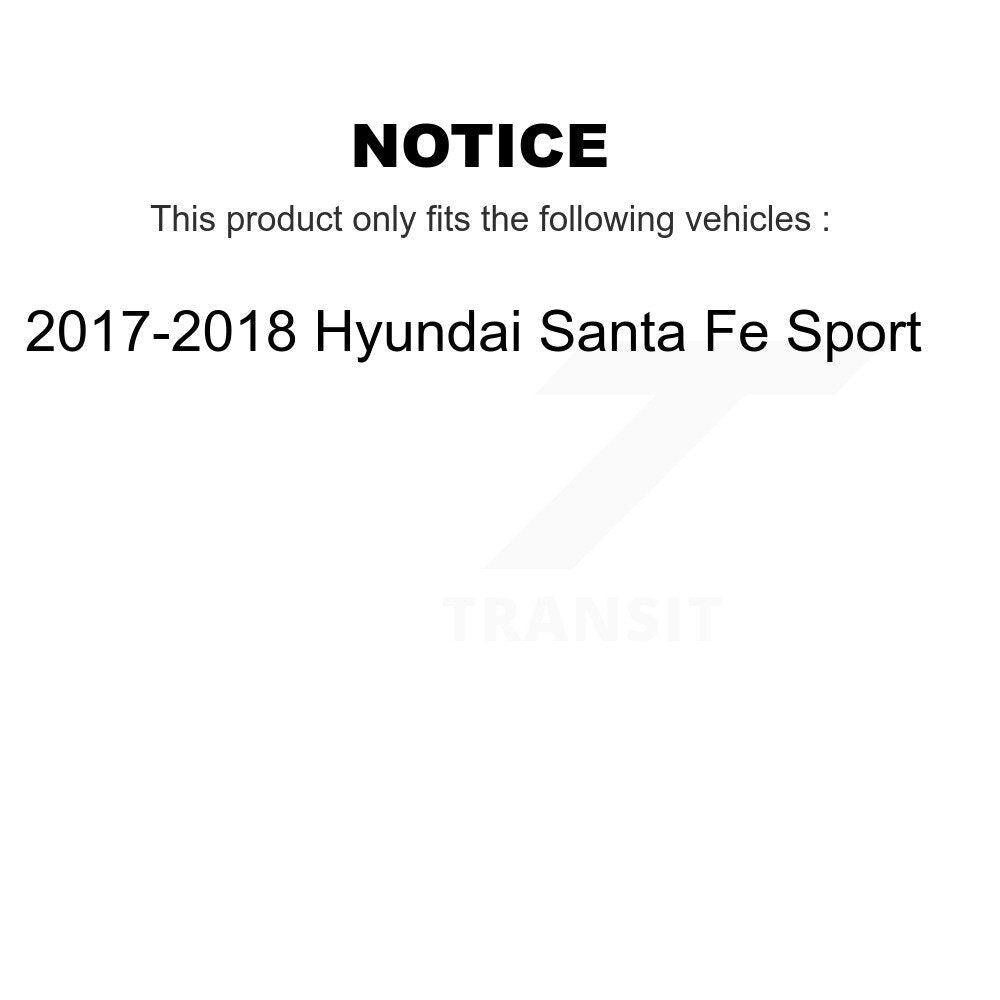 Front Rear Ceramic Brake Pads & Parking Shoe Kit For Hyundai Santa Fe Sport