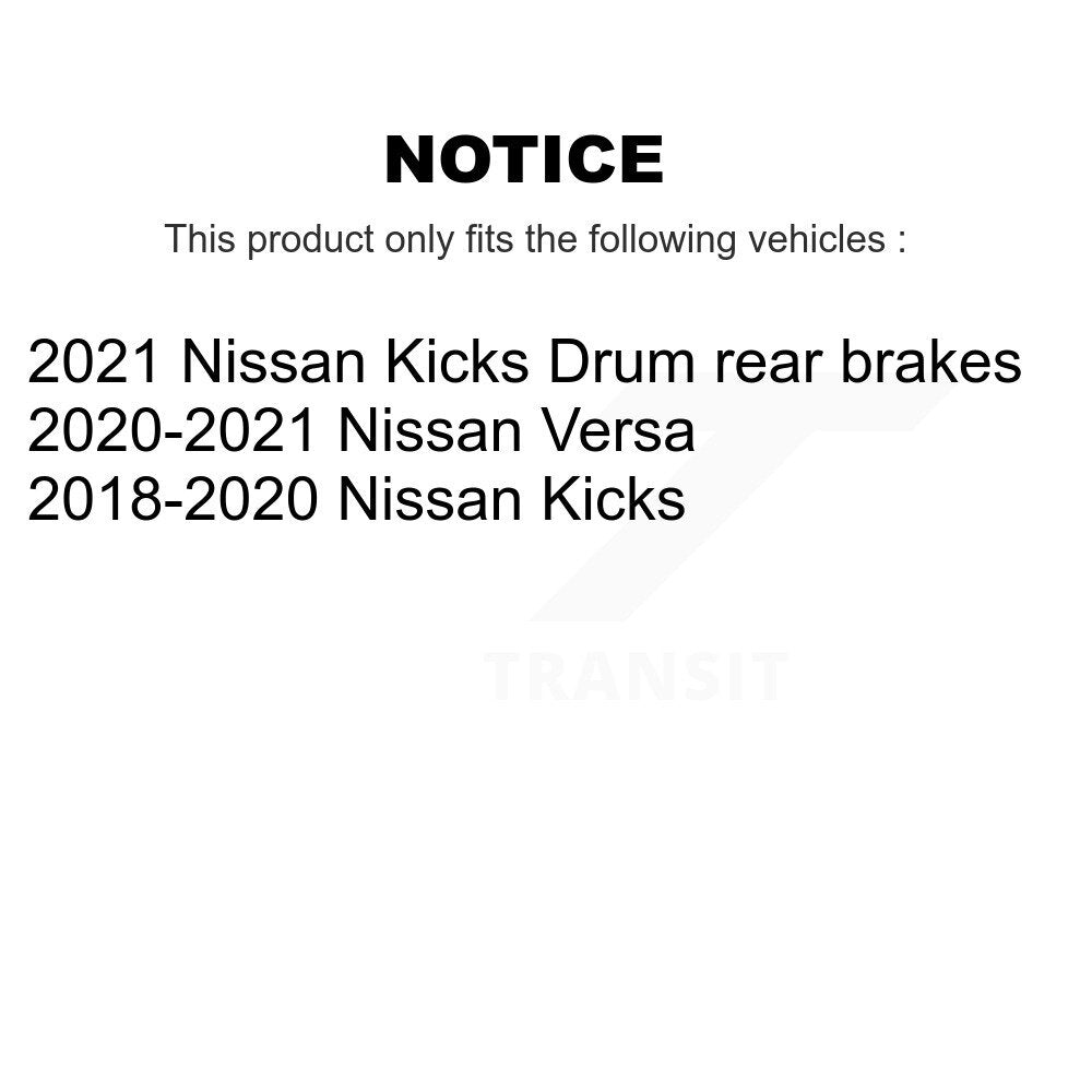 Front Rear Ceramic Brake Pads And Drum Shoes Kit For Nissan Kicks Versa