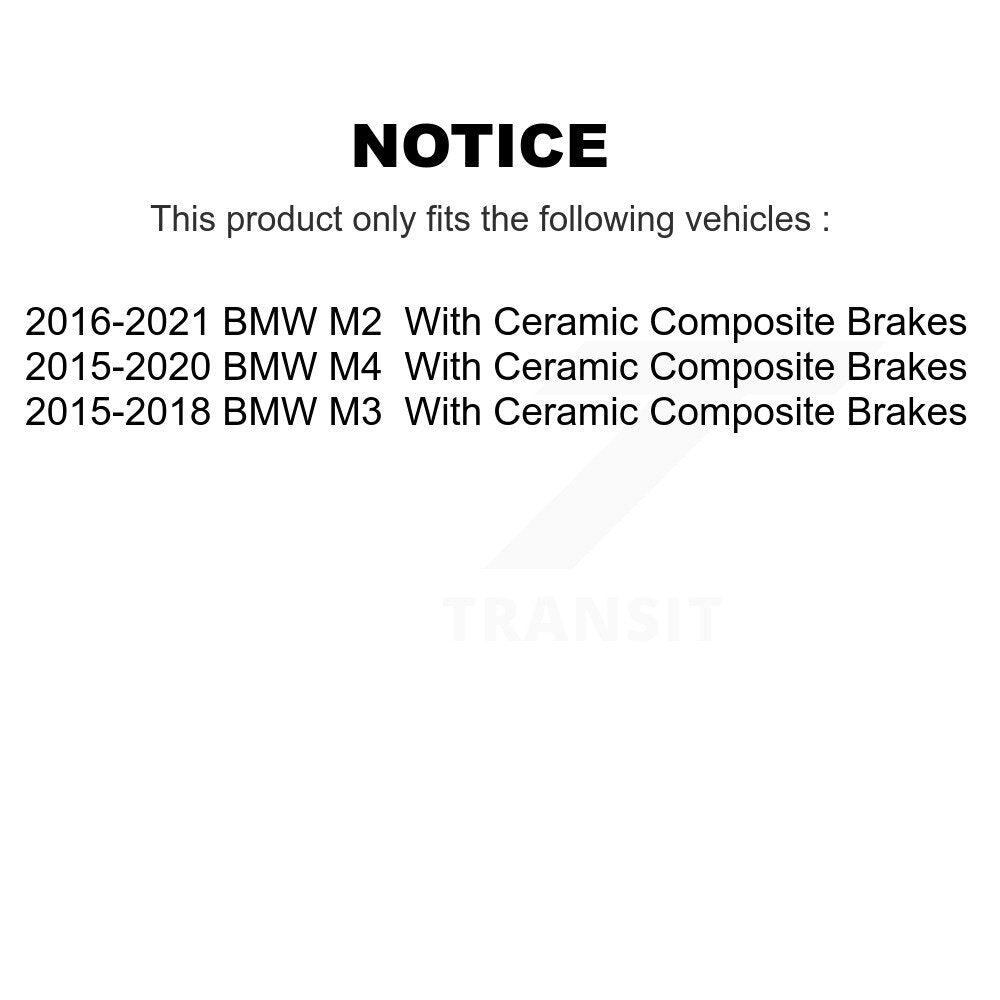 Front Rear Ceramic Brake Pads And Parking Shoes Kit For BMW M4 M3 M2