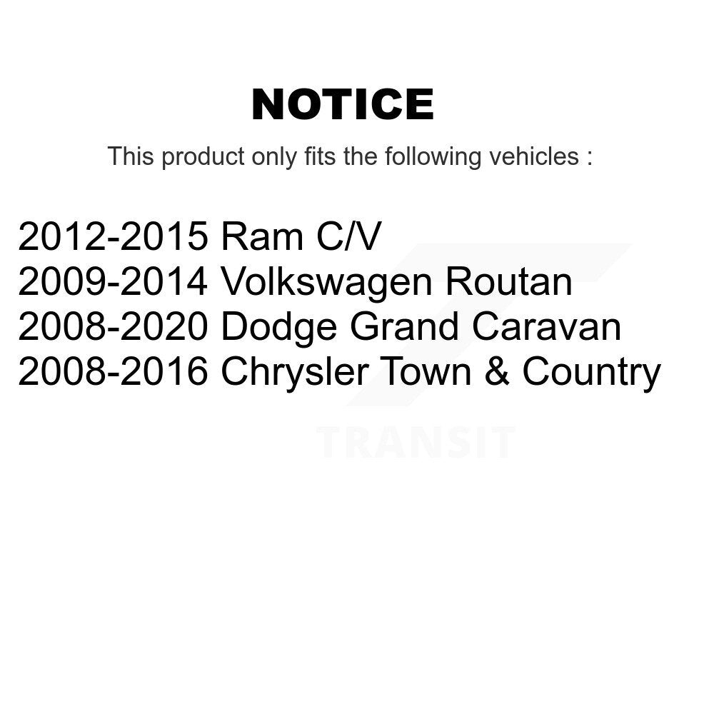 Front Lower Rearward Suspension Arm Bushing Pair For Dodge Grand Caravan Chrysler Town & KTR-102234