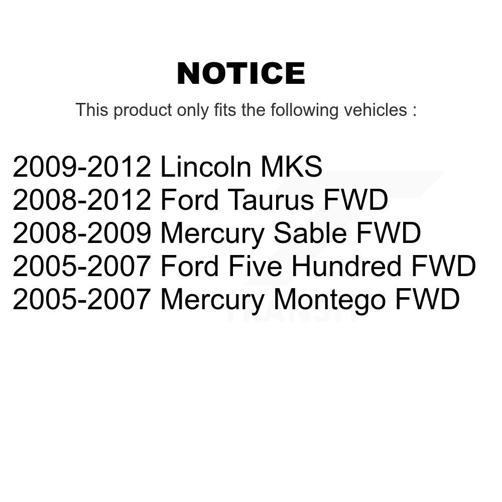 Front Lower Rearward Suspension Control Arm Bushing Pair For Ford Taurus Five Hundred MKS KTR-102235