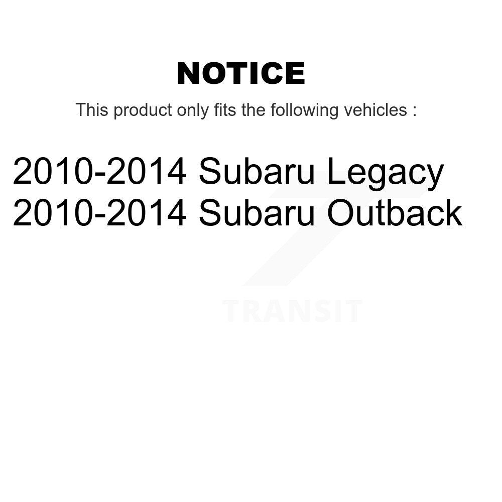 Front Suspension Control Arm And Tie Rod End Kit For 2010-2014 Subaru Outback Legacy KTR-103126