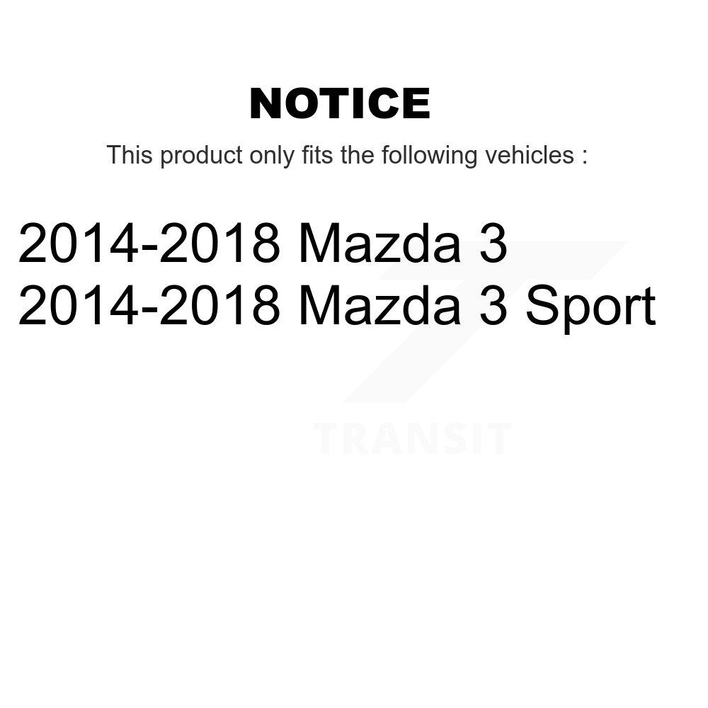 Front Control Arm And Ball Joint Tie Rod End Link Kit (8Pc) For 2014-2018 Mazda 3 Sport KTR-104450