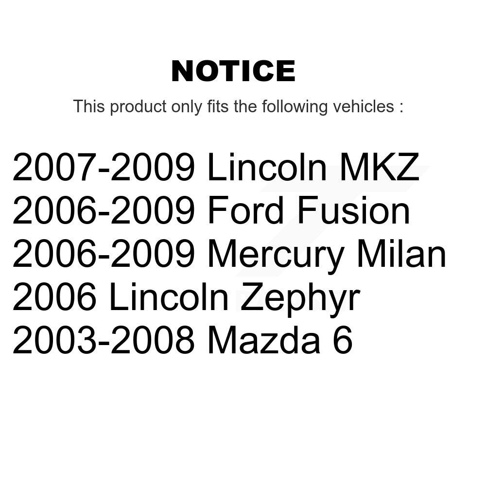 Front Outer & Inner Tie Rod End Kit For Ford Fusion Mazda 6 Lincoln MKZ Zephyr Mercury KTR-104967
