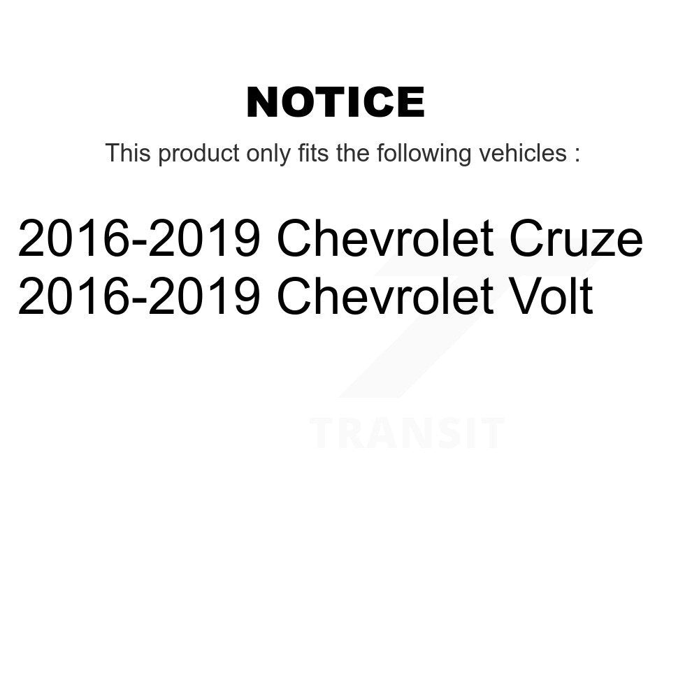 Front Outer & Inner Steering Tie Rod End Kit For 2016-2019 Chevrolet Cruze Volt KTR-105015