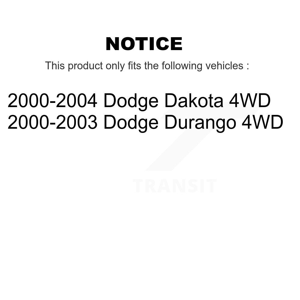 Front Outer & Inner Steering Tie Rod End Kit For Dodge Dakota Durango 4WD KTR-105020