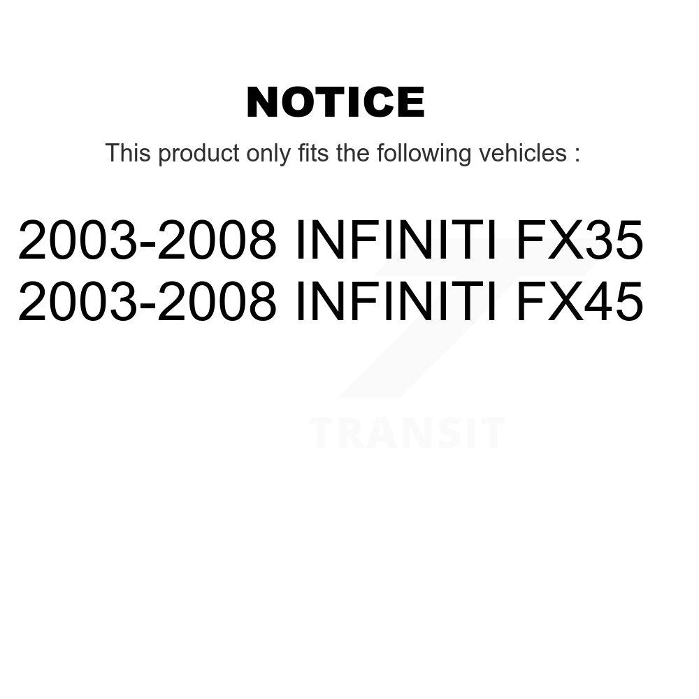 Front Outer & Inner Steering Tie Rod End Kit For 2003-2008 INFINITI FX35 FX45 KTR-105032