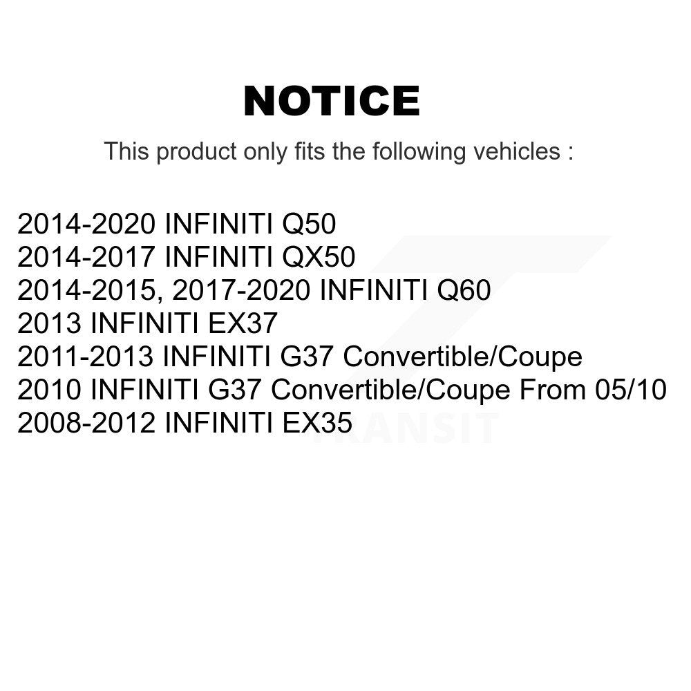 Front Outer & Inner Steering Tie Rod End Kit For INFINITI Q50 G37 QX50 EX35 Q60 EX37 KTR-105041