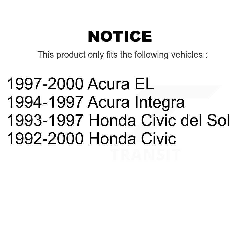 Front Outer & Inner Steering Tie Rod End Kit For Honda Civic Acura EL del Sol Integra KTR-105047