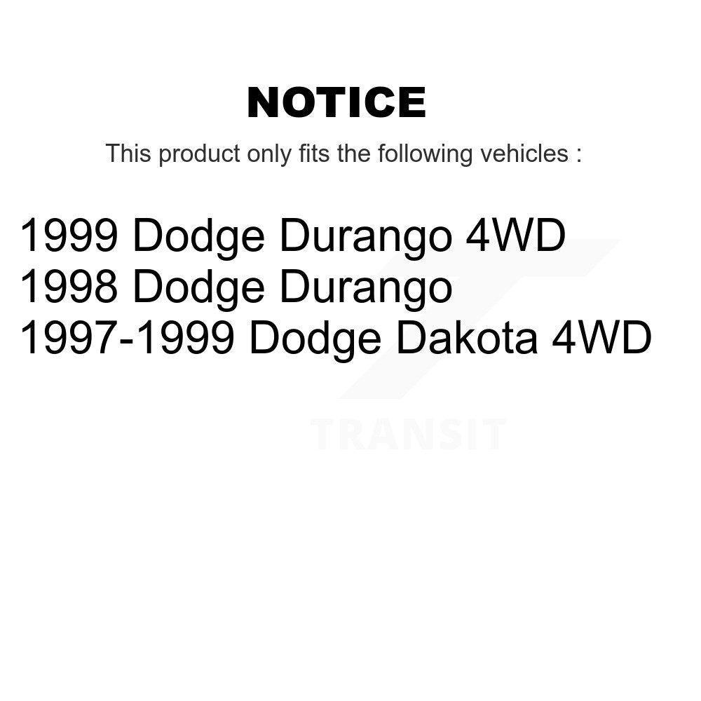 Front Outer & Inner Steering Tie Rod End Kit For Dodge Dakota Durango KTR-105053