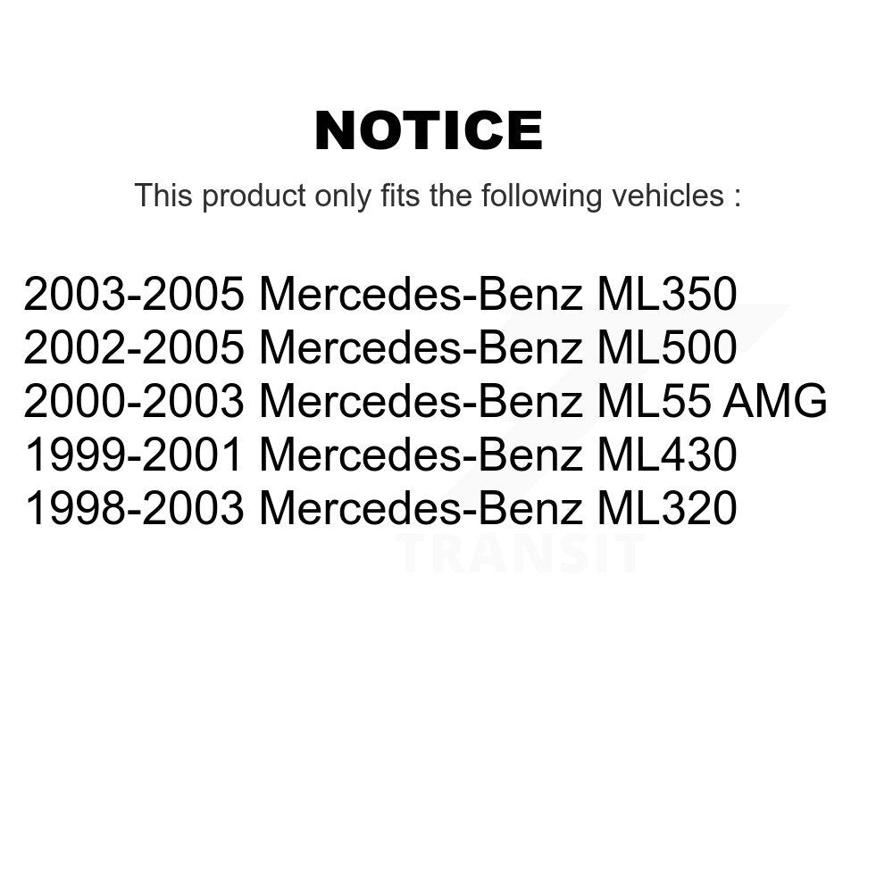 Front Outer & Inner Tie Rod End Kit For Mercedes-Benz ML320 ML350 ML500 ML430 ML55 AMG KTR-105069