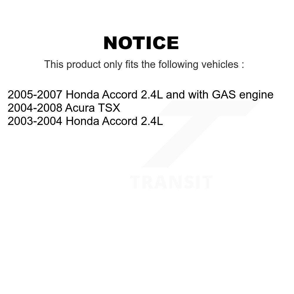 Front Outer & Inner Steering Tie Rod End Kit For Honda Accord Acura TSX KTR-105072