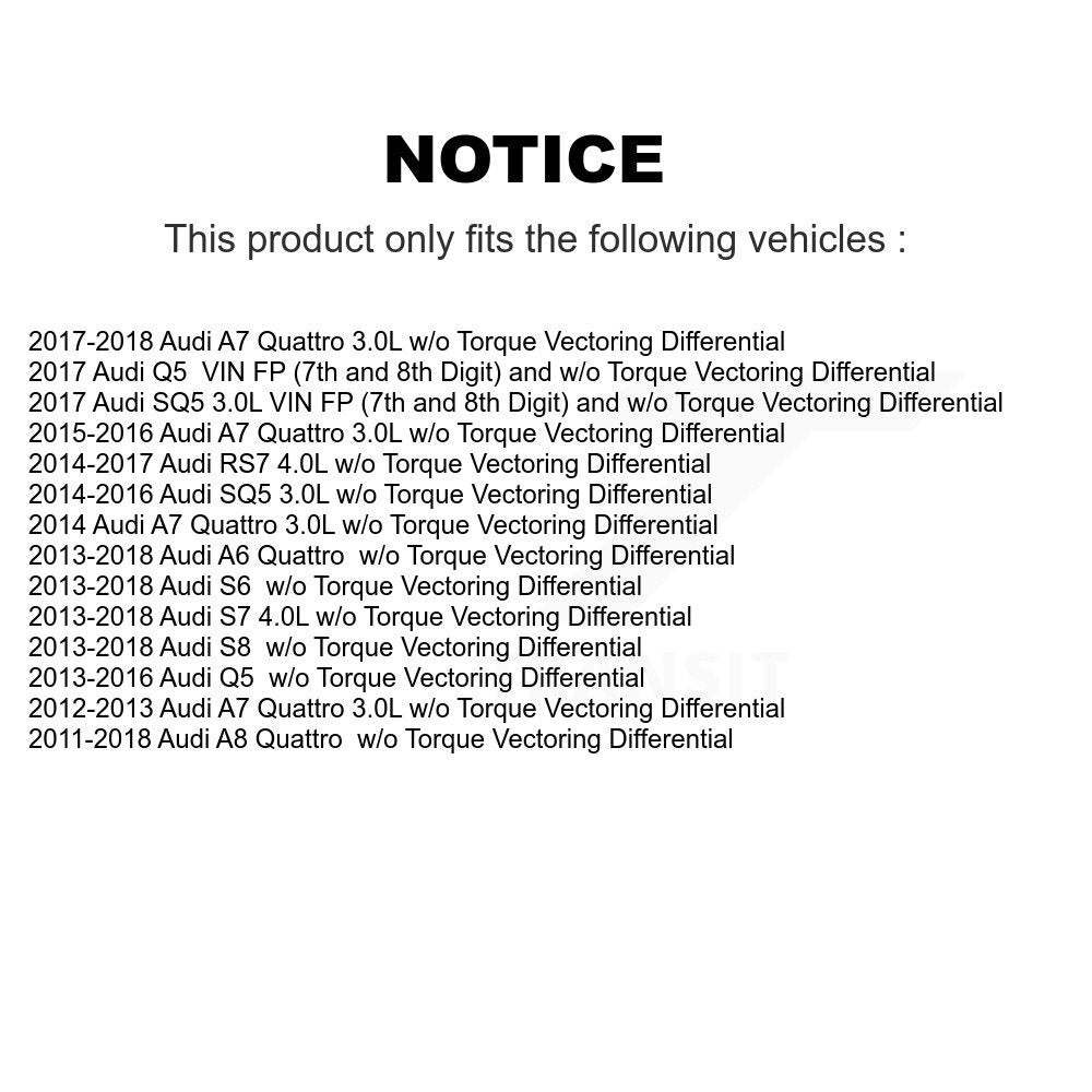 Rear CV Axle Shaft NCV-AD23008 For Audi Q5 A6 Quattro A7 SQ5 A8 S6 S7 RS7 S8