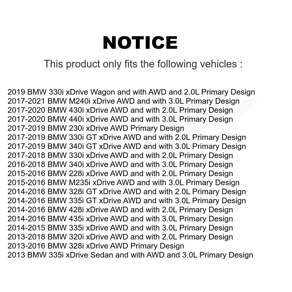 Front Left CV Axle Shaft NCV-BM27043 For BMW 328i xDrive 330i 320i 335i 428i 340i 435i 430i 230i GT
