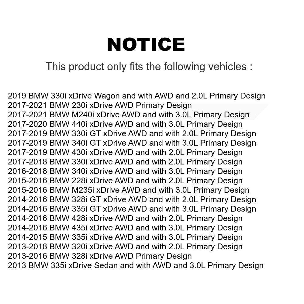 Front Right CV Axle Shaft NCV-BM27044 For BMW 328i xDrive 330i 320i 335i 428i 340i 435i 230i 430i GT