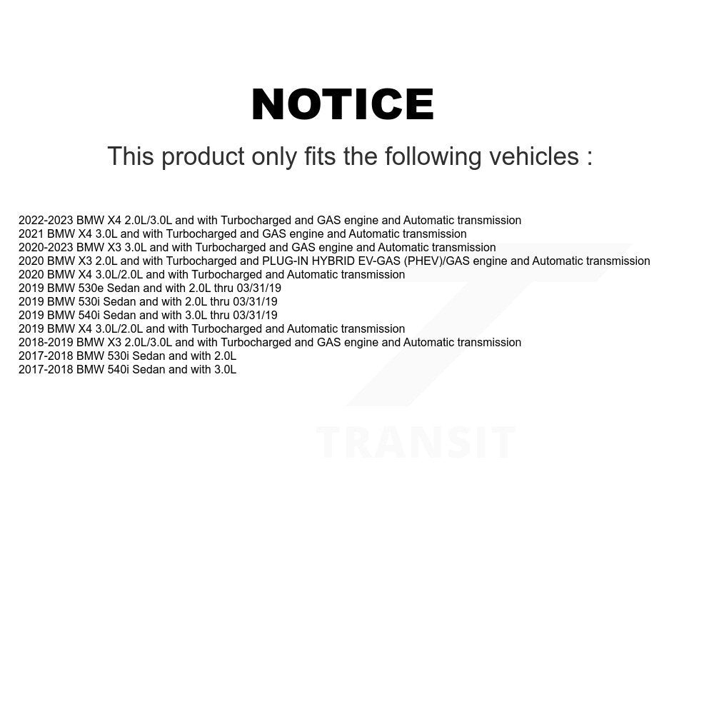 Front Right CV Axle Shaft NCV-BM27092 For BMW X3 X4 530i 540i 530e