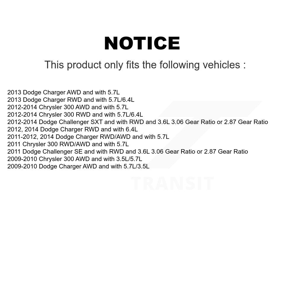 Rear CV Axle Shaft NCV-CH12009 For Dodge Chrysler 300 Charger Challenger