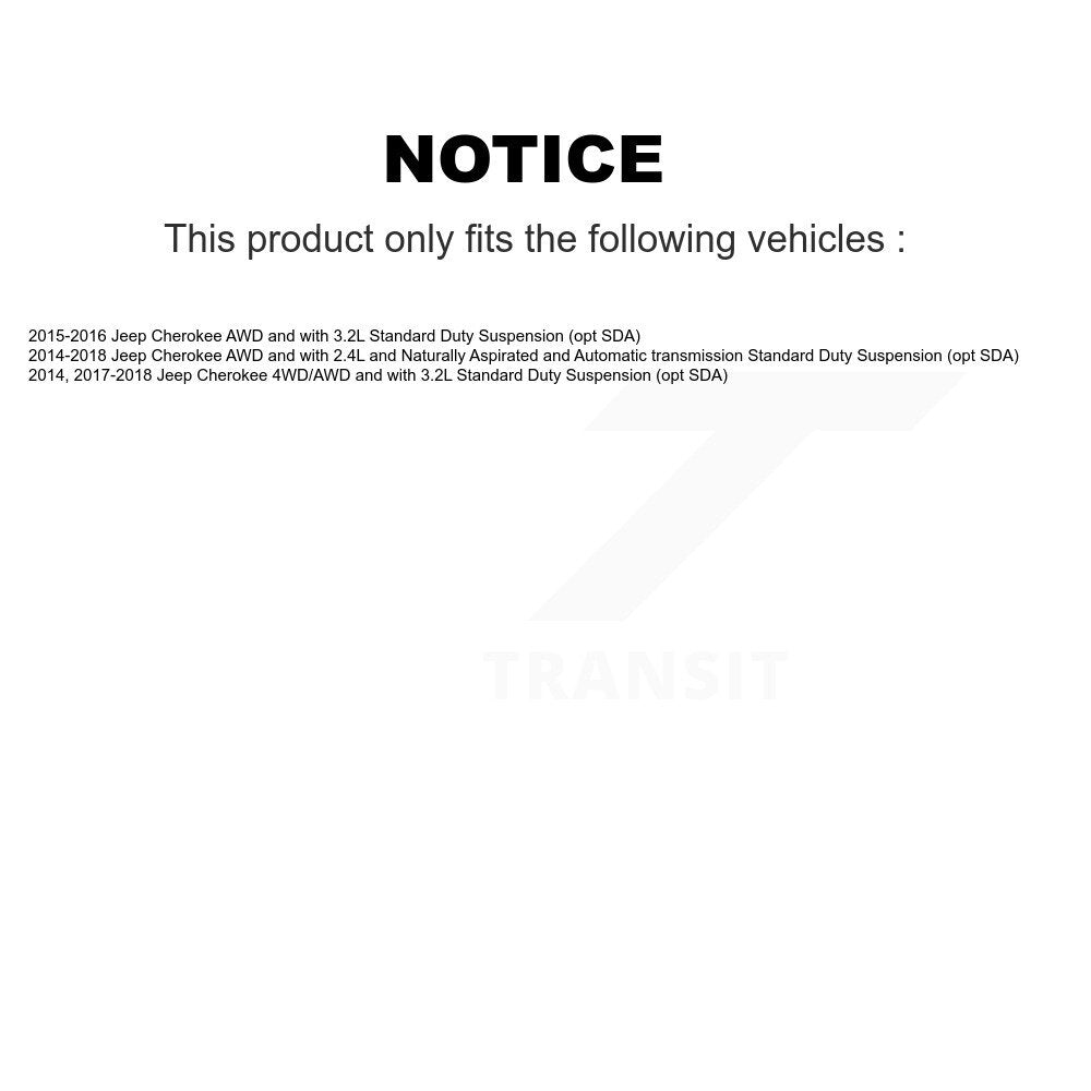 Front Right CV Axle Shaft NCV-CH82002 For Jeep Cherokee Standard Duty Suspension (opt SDA)
