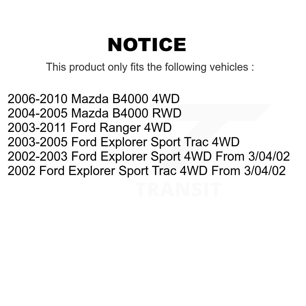 Front Left CV Axle Shaft NCV-FD11151 For Ford Ranger Mazda B4000 Explorer Sport Trac